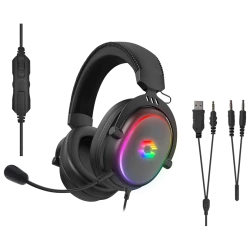 Slušalice sa mikrofonom SPEEDLINK CONUX RGB Stereo Gaming Headset - for PC/PS5/PS4/Xbox SeriesX/S/Switch 2/Switch/OLED/Lite , black, SL-860017-BK - thumbnail 1