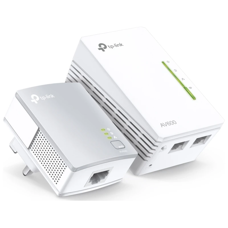 Tp-Link AV600 Powerline Adapter Starter Kit - 600Mbps, AC Pass Through, Plug & Play, Ethernet - image 1