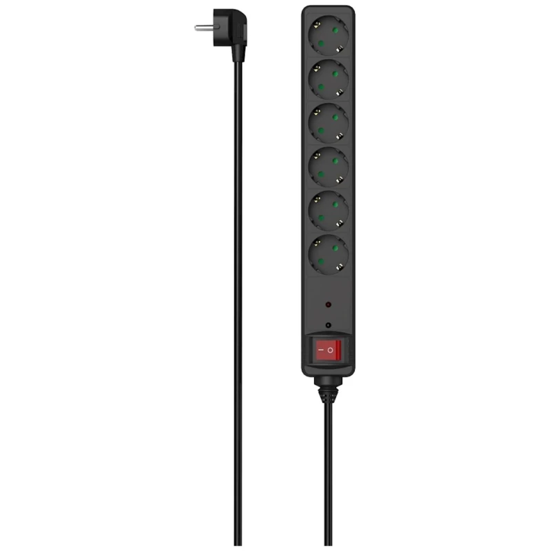 Produžni kabl hama, 6 utičnica, sa prenaponskom z. 3m - image 1