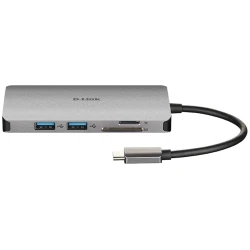 Hub Dlink 8u1 sa USB-C/HDMI/Ethernet/Card DUB-M810 - thumbnail 3