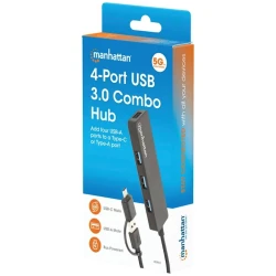 Hub MANHATTAN s 4 USB 3.0 Type-C/Type-A priključka - thumbnail 2