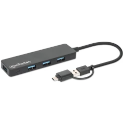 Hub MANHATTAN s 4 USB 3.0 Type-C/Type-A priključka - thumbnail 3