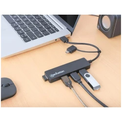 Hub MANHATTAN s 4 USB 3.0 Type-C/Type-A priključka - thumbnail 6
