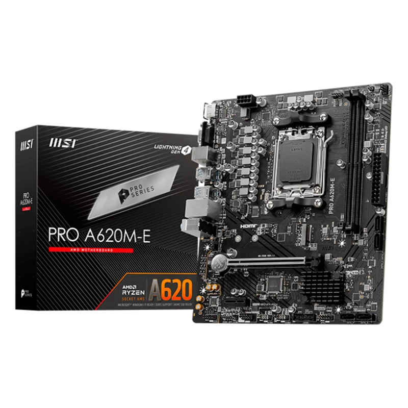MSI PRO A620M-E mATX AM5, DDR5 6800+, PCIe x16, M.2 Slot - image 1