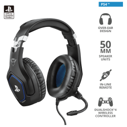 Trust GXT488 Forze PS4 Žičane Slušalice - 3.5mm, 1.2m, Crne - thumbnail 1
