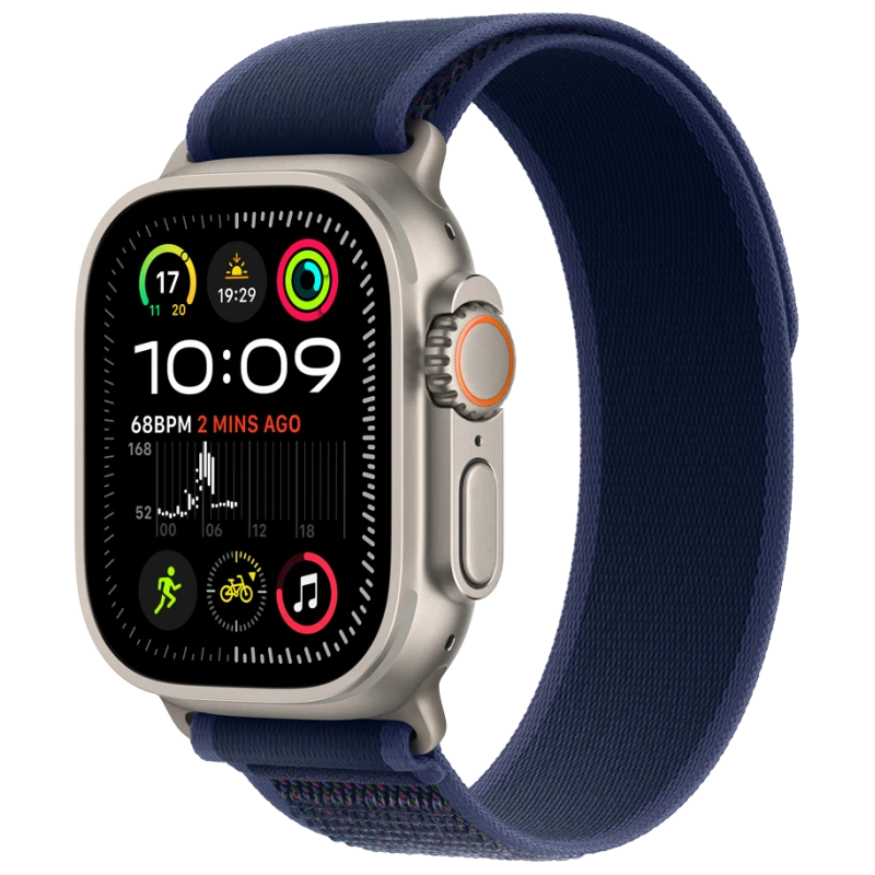 Apple Watch Ultra2 v2 Cellular 49mm Natural Titanium Case with Blue Trail Loop - S/M - image 1