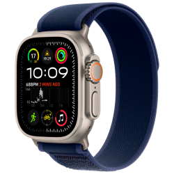 Apple Watch Ultra2 v2 Cellular 49mm Natural Titanium Case with Blue Trail Loop - S/M - thumbnail 5