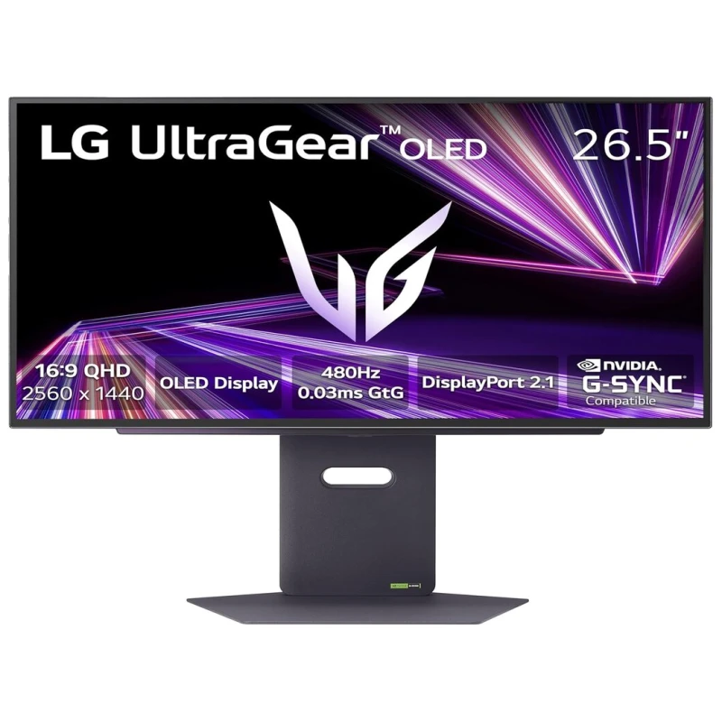 LG 27" QHD OLED UltraGear MonRGB, Dual-Mode,2560x1440,480Hz1300cd, 0.03ms, DP, 2xHDMI, 2xUSB - image 1