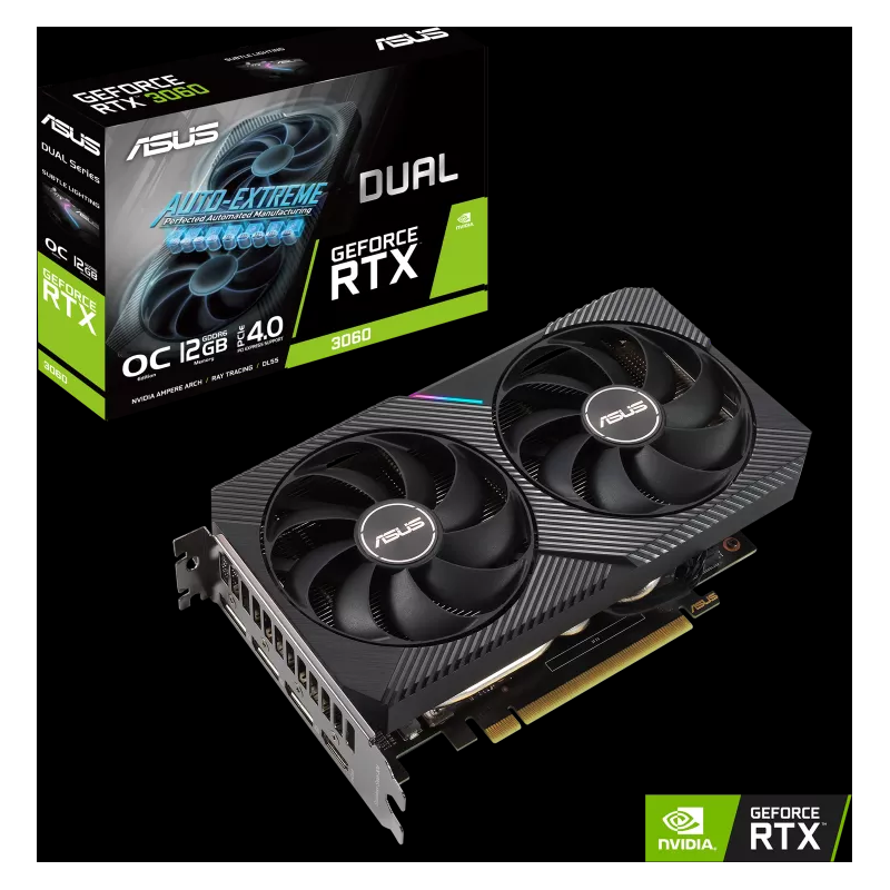 ASUS Dual RTX 3060 Grafička - 12GB GDDR6, 192bit, HDMI, 3xDP - image 1