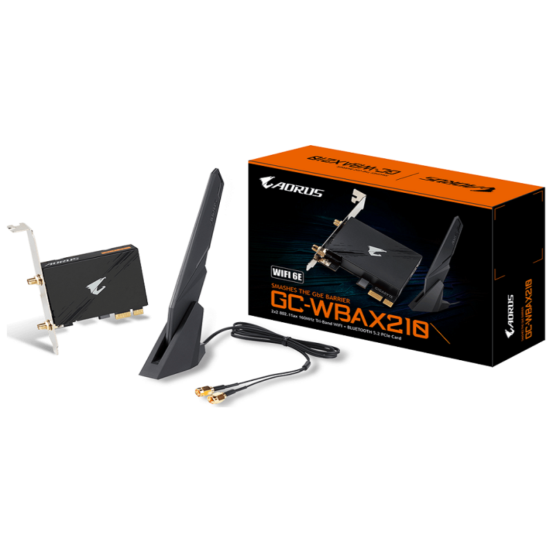 Gigabyte WiFi PCIe GCWBAX210 - WiFi 6, 2.4/5/6GHz, BT 5.2 - image 1
