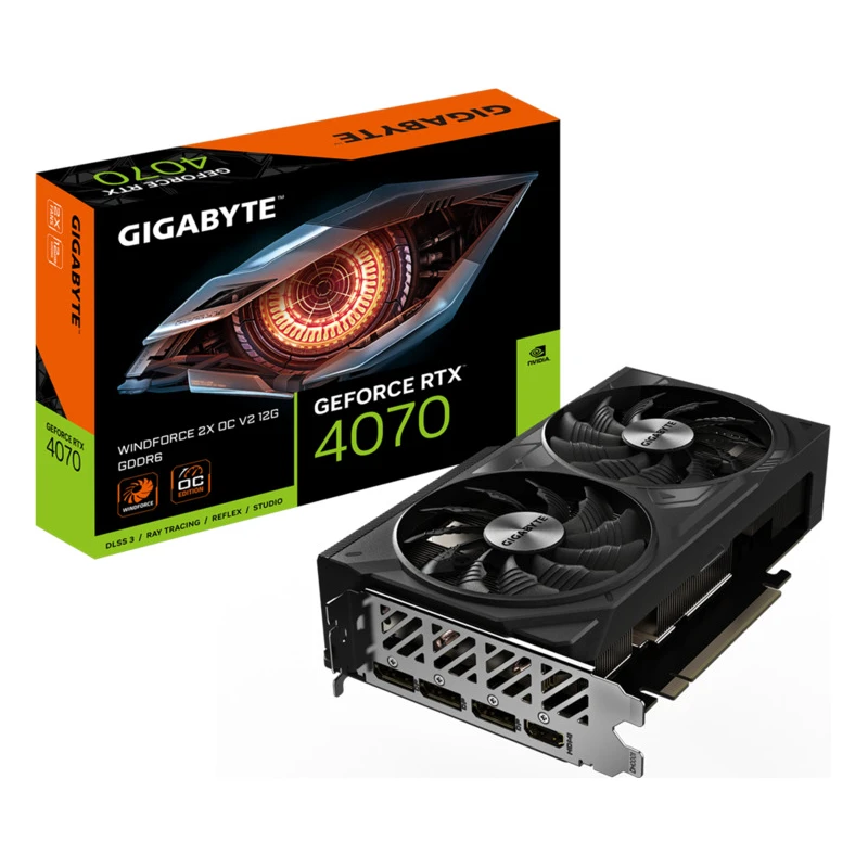 Gigabyte VGA RTX 4070 OC WFWindforce, 12GB 192bit, GDDR63xDP, 1xHDMI; - image 1