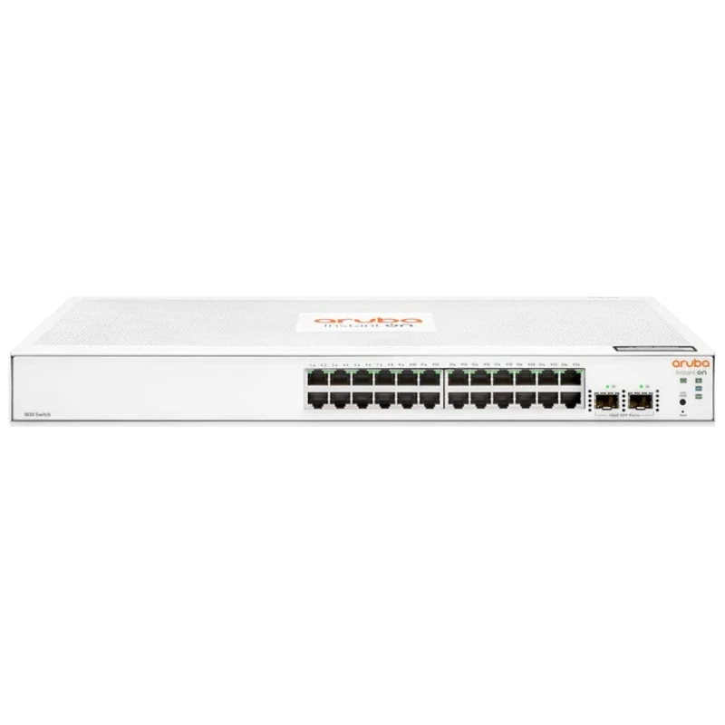 Aruba Instant On 1830 24G 2SFP2 SFP 1GbE, 1000 Mb latency < 2.80 ?Sec;Throughput-38.68 Mpps,52Gps - image 1