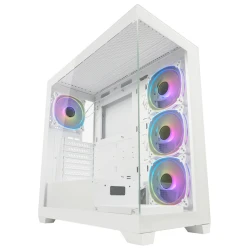 LC-Power Case Gaming 715W Midi-tower, ATX, 4x ARGB fan1x USB-C, 2x USB-A, White - thumbnail 1