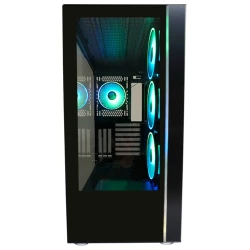 LC-Power Case Gaming 808B Midi-ATX, black, HD Audio, 4x 120mm ARGB fan, 1x USB-C - thumbnail 3