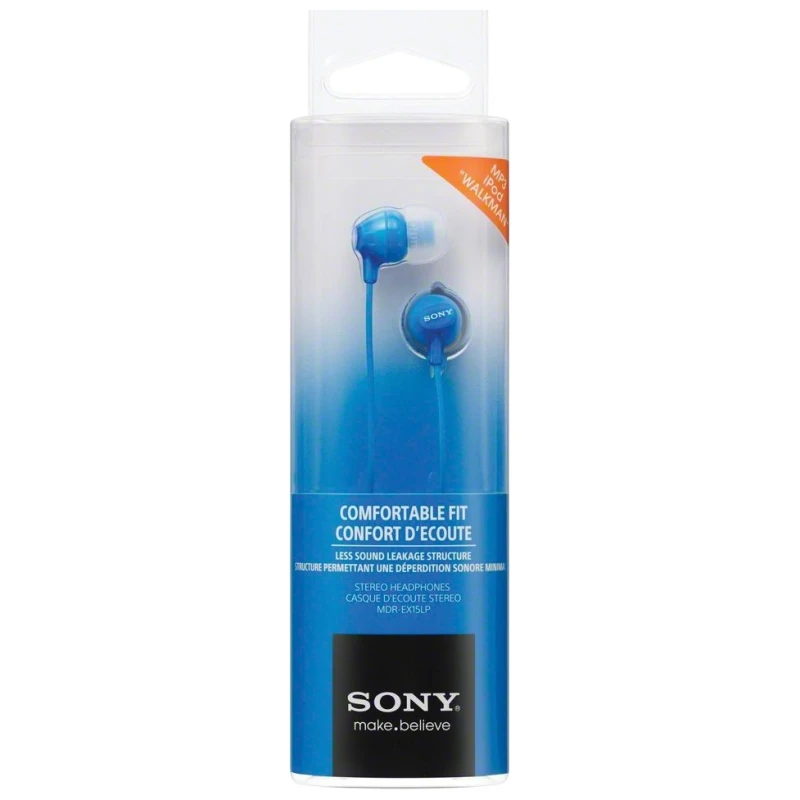 Sony slušalice EX15 plaveIn-Ear BlueSmartphone Mic and Control - image 1