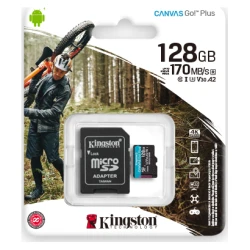 Kingston microSD Canvas Go Plus - 128GB, 170/90MB/s, Adapter - thumbnail 2