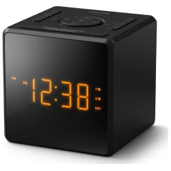 Philips radio sa satom TAR4500Velik, jasan zaslon; 2 alarma;FM digitalno podešavanje; USB-C priključ - thumbnail 1
