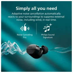 Philips TAT5000BK BT slusaliceDetaljan prirodni zvuk; 6 mikrNoise Canceling Pro; 4oh baterija - thumbnail 4