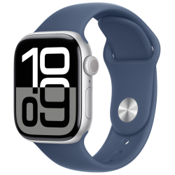 Apple Watch S10 GPS 46mm Silver Alu Case with Denim Sport Band - M/L - thumbnail 1