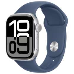 Apple Watch S10 GPS 46mm Silver Alu Case with Denim Sport Band - M/L - thumbnail 1