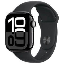 Apple Watch S10 GPS 42mm Jet Black Alu Case with Black Sport Band - M/L - thumbnail 1