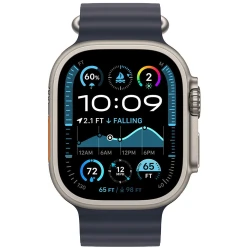 Apple Watch Ultra2 v2 Cellular 49mm Natural Titanium Case with Navy Ocean Band - thumbnail 2