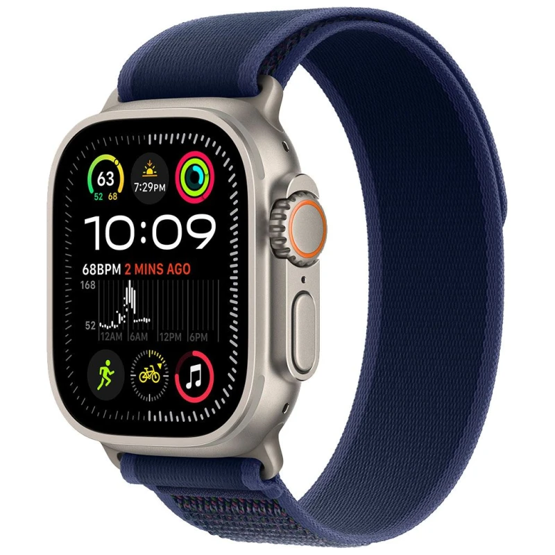 Apple Watch Ultra2 v2 Cellular 49mm Natural Titanium Case with Blue Trail Loop - M/L - image 1