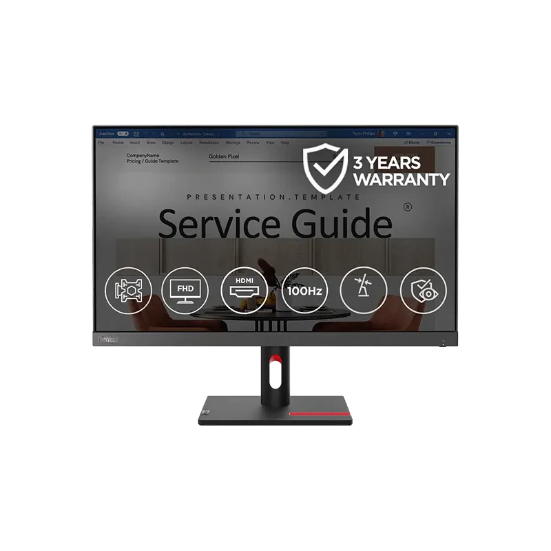 Lenovo Monitor ThinkVision S24i-30 - 24" IPS, VGA, HDMI, 100Hz - image 1