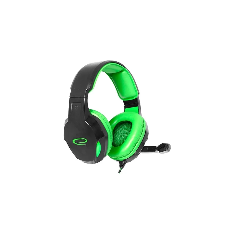 Slušalice sa mikrofonom ESPERANZA COBRA, gaming, green,, volume control, EGH350G - image 1