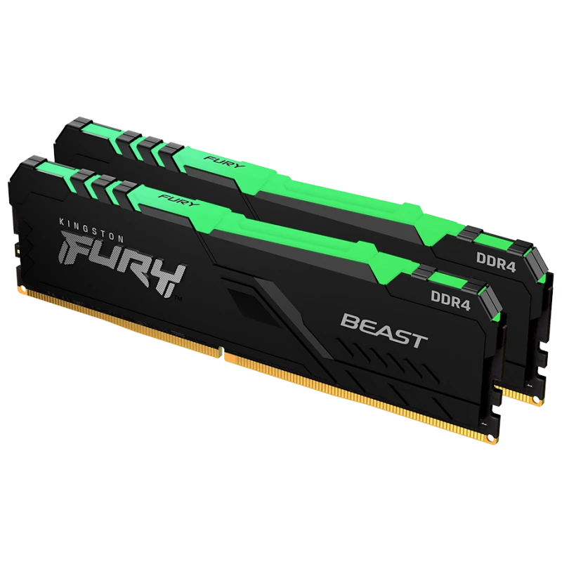 Kingston FURY Beast DDR4 RAM – 16GB, 3600MHz, CL18, RGB KF436C18BB2A/16 - image 1
