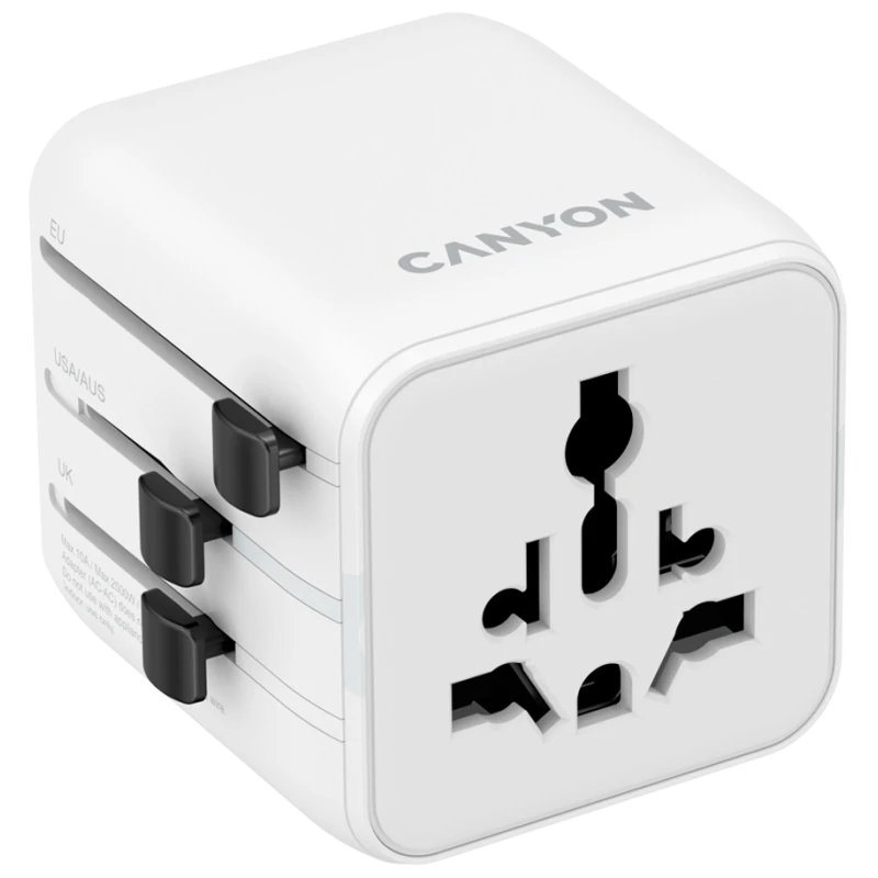 CANYON Putni Adapter CNS-TA1005W OnTour One EU/UK/US/AUS - Bezbrižna Putovanja Svugdje - image 1