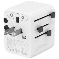 CANYON Putni Adapter OnTour 20 CNS-TA20W1005W  Punite Sva 4 Tipa Utičnica, 20W USB-C Brzo Punjenje - thumbnail 3