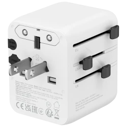 CANYON Putni Adapter OnTour 20 CNS-TA20W1005W  Punite Sva 4 Tipa Utičnica, 20W USB-C Brzo Punjenje - thumbnail 3