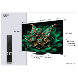 TCL 55" C7K 4K QD-Mini LED TV - 144Hz, Google TV, B&O Audio - thumbnail 2