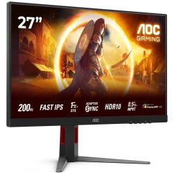 AOC Gaming Monitor 27G4HA 200Hz 27", Fast IPS, 0.5ms HDMI DP Full Ergo - thumbnail 1