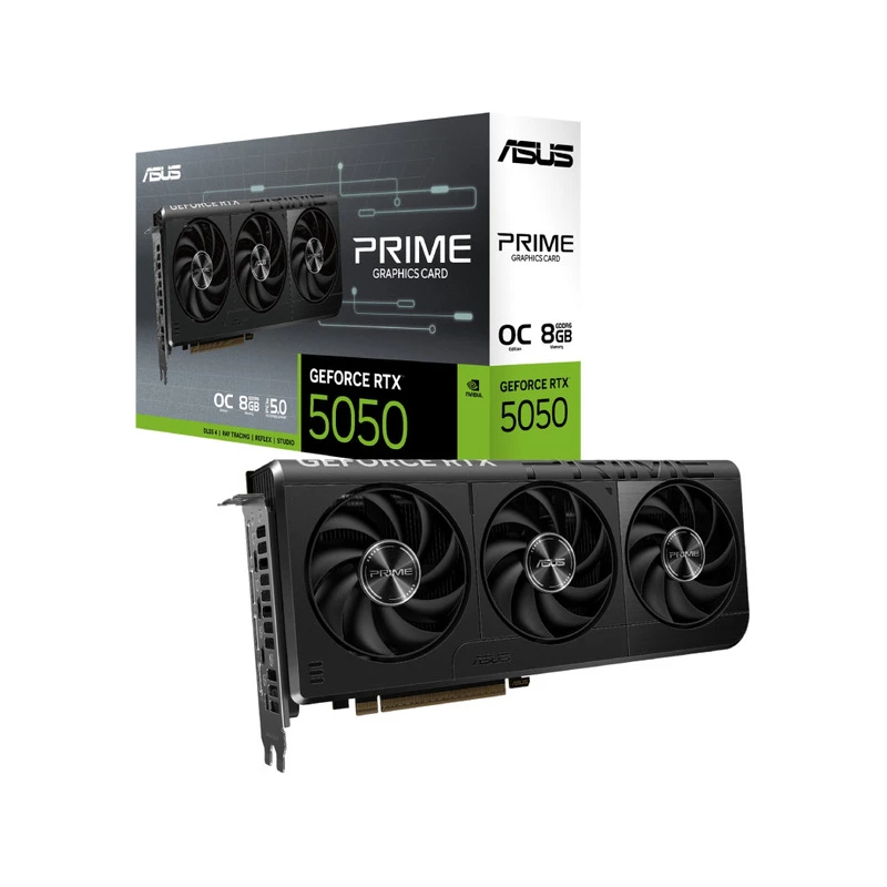 ASUS VGA PRIME-RTX5050-O8G 8GB GDDR6 OC, 128-bit, 3x DP, 1x HDMI - image 1