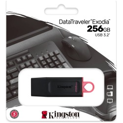Kingston USB DataTraveler Exodia - 256GB, USB 3.2, praktičan dizajn - thumbnail 2