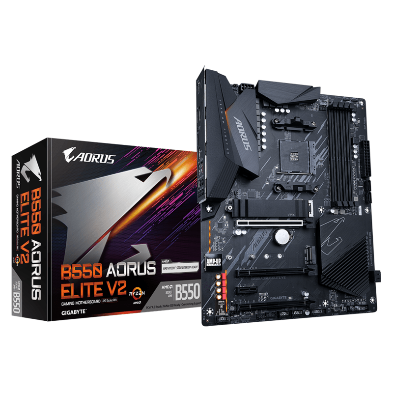 Gigabyte MB B550 AORUS ELITEAM4; 4xDDR4; 2xM.2; 4xSATA;DP,HDMI; 7xUSB; ATX; - image 1