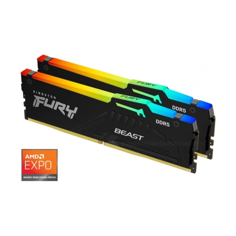Kingston Fury Beast RGB – 32GB DDR5, 5600MHz, CL36 memorija - image 1