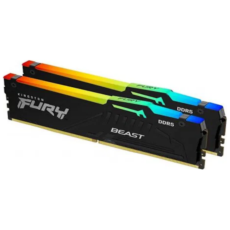Kingston 32GB 6000MHz DDR5 RGB Fury Beast (2x16GB), CL30, XMP, EXPO, 2RX8, 288-pin 16Gbit - image 1