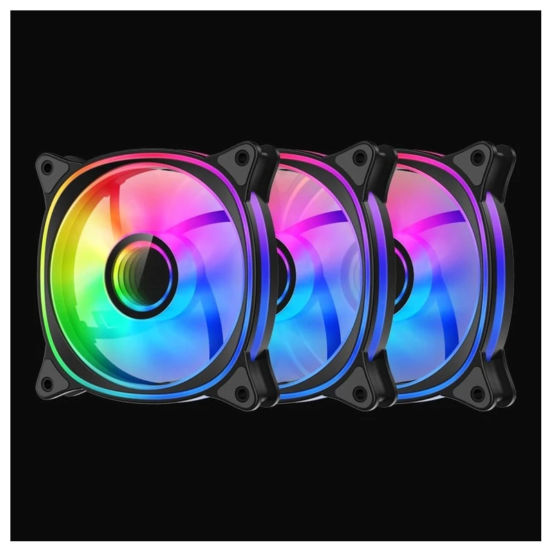 LC-Power LC-CF-120-ARGB-KIT-B set 3x 120mm ARGB fan - image 1