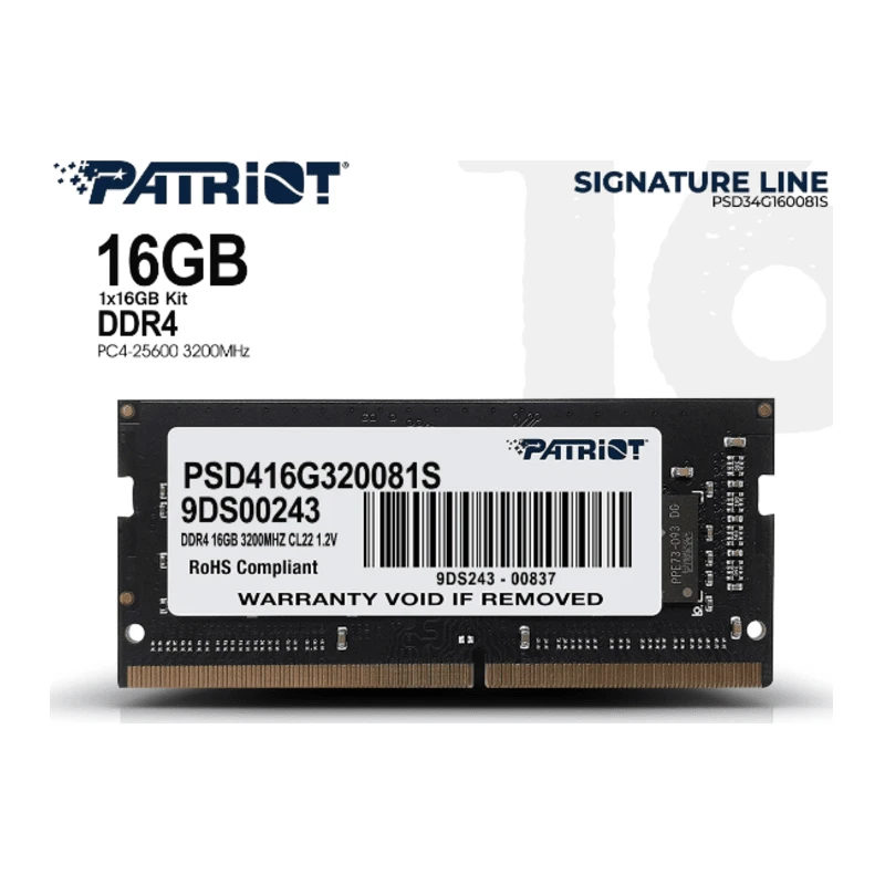 Patriot RAM 16GB 3200MHz SODIM - image 1