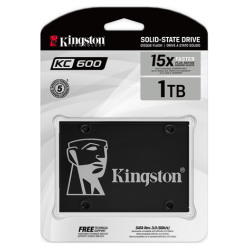 Kingston SSD 1TB 2.5" KC600 - SATA3, 550/520MB/s, 256-bit - thumbnail 2