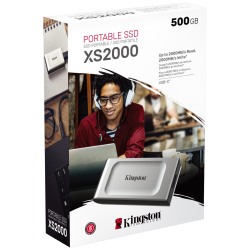 Kingston Eksterni SSD XS2000 - 500GB, USB-C, 2000MB/s - thumbnail 1