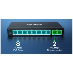 Reolink 10 Port PoE switch 120W, max 30W po portu - thumbnail 2