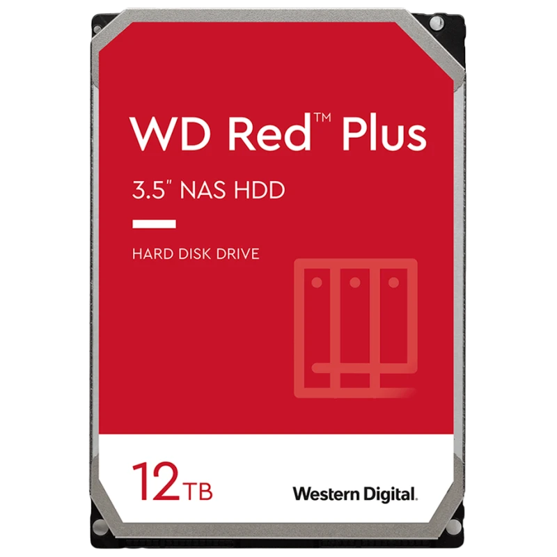 WD HDD NAS WD Red Plus 3.5'' 12TB 512MB 7200 RPM SATA 6 Gb/s WD120EFGX - image 1