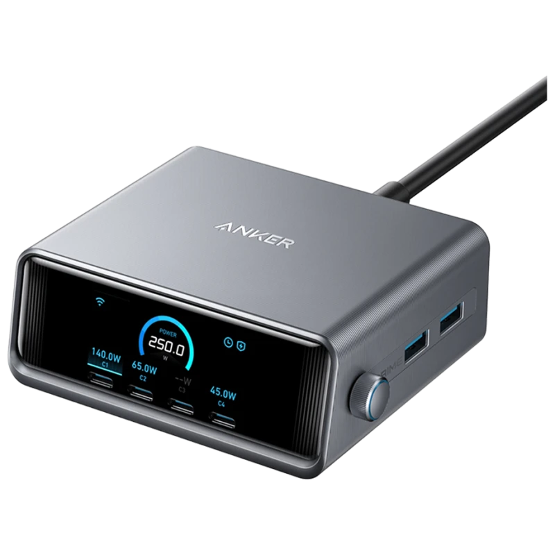 Anker Prime Punjač 250W 6 Portova GaNPrime Srebrni - image 1