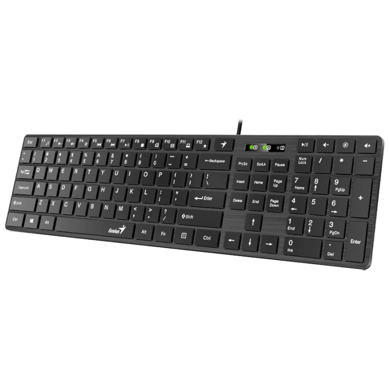 Genius SlimStar 126 tastatura  USB veza, low-profile tipke crna - image 1