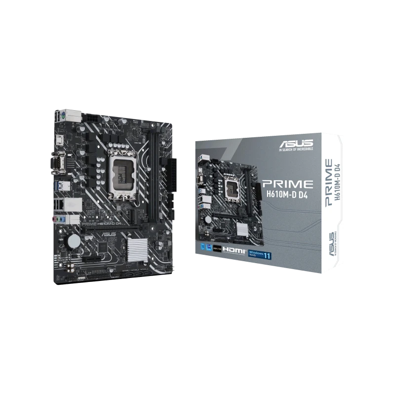 ASUS MB PRIME H610M-D D4Intel H610;LGA17002xDDR4;VGA,HDMI,mATX - image 1