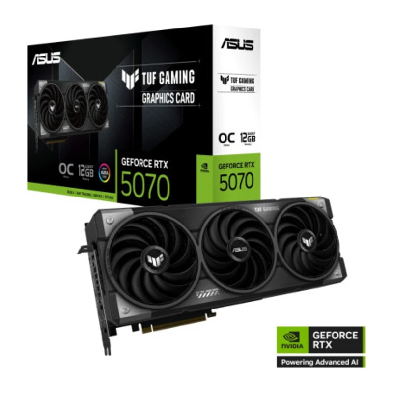 ASUS TUF RTX5070 O12G GAMING 12GB GDDR7 192-bit 3xDP 2xHDMI - image 1